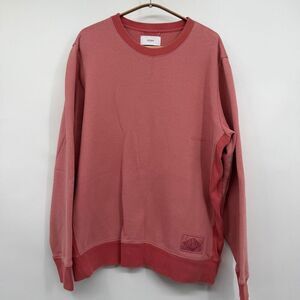 Ovadia Dusty Rose Crew Neck Fleece Lined Dune Pullover Sweatshirt Large